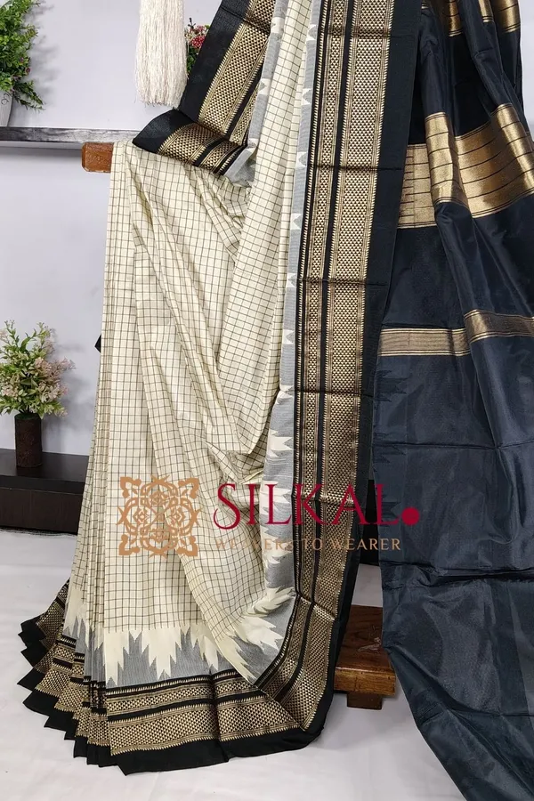 Ilkal_Pure_Silk_Chaduranga_Saree_SKL03739