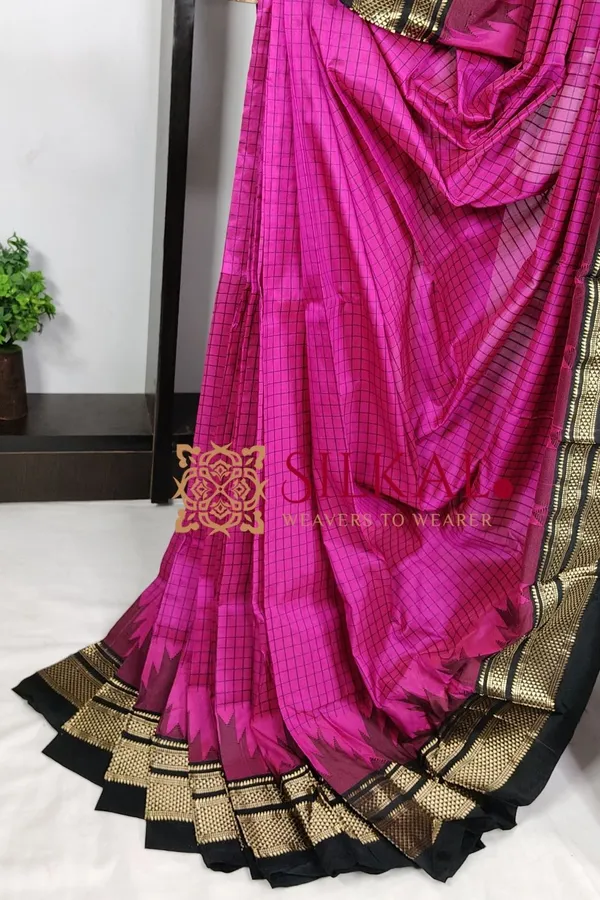 Ilkal_Pure_Silk_Chaduranga_Saree_SKL03740