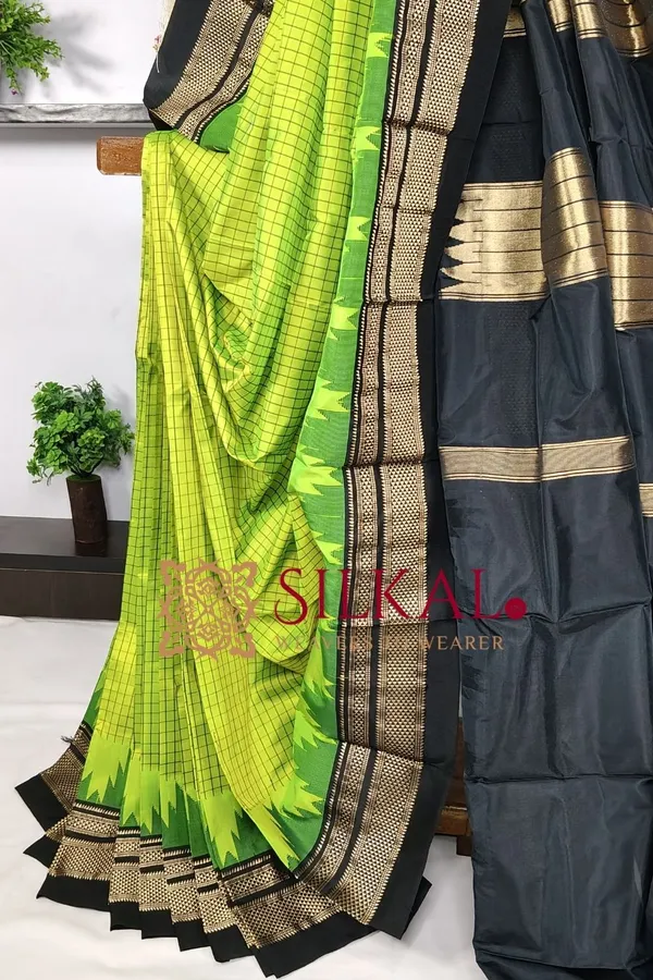 Ilkal_Pure_Silk_Chaduranga_Saree_SKL03744