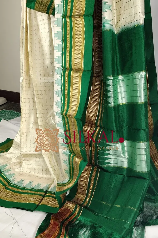 Ilkal_Pure_Silk_Handloom_Chaduranga_Saree_SKL03706