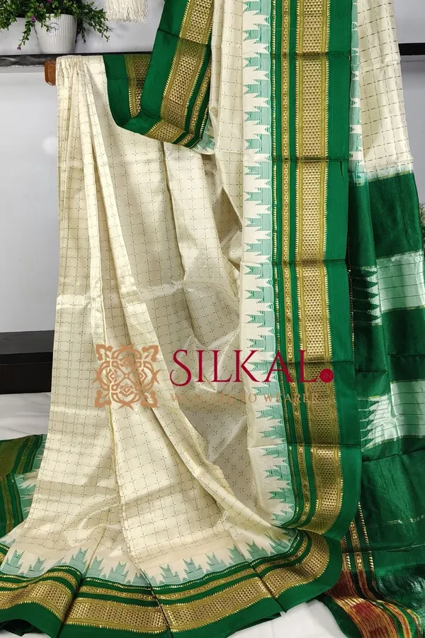 Ilkal_Pure_Silk_Handloom_Chaduranga_Saree_SKL03706