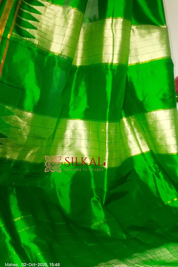 Ilkal_Pure_Silk_Jari_Temple_Plain_Saree_Code-_SKL1818
