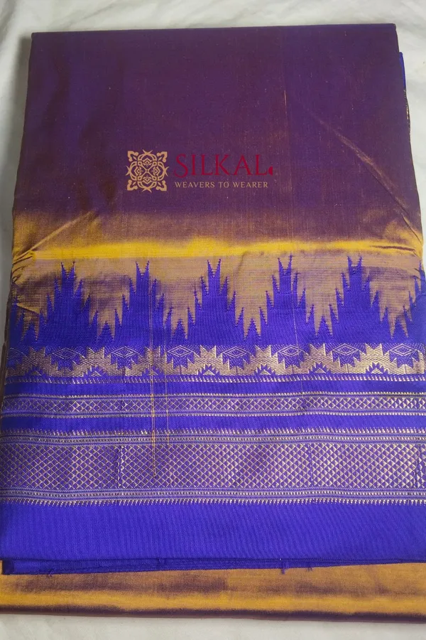Ilkal_Pure_Silk_Jari_Temple_Plain_Saree_Saree_Code-_SKL1816