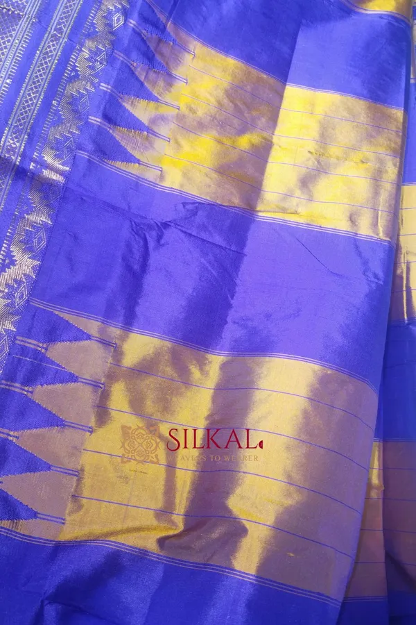 Ilkal_Pure_Silk_Jari_Temple_Plain_Saree_Saree_Code-_SKL1816