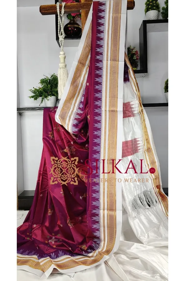 Ilkal_Pure_Silk_Kasuti_Saree_SKL03703