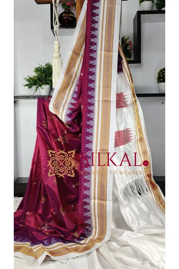 Ilkal_Pure_Silk_Kasuti_Saree_SKL03703
