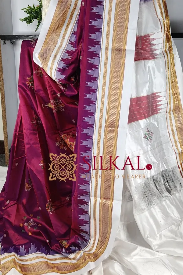 Ilkal_Pure_Silk_Kasuti_Saree_SKL03703