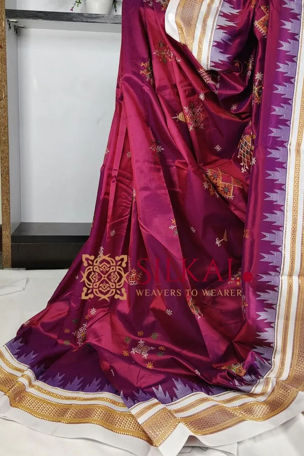 Ilkal_Pure_Silk_Kasuti_Saree_SKL03703