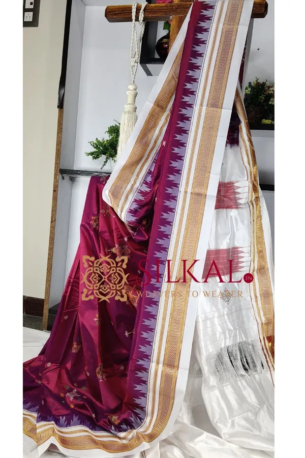 Ilkal_Pure_Silk_Kasuti_Saree_SKL03703