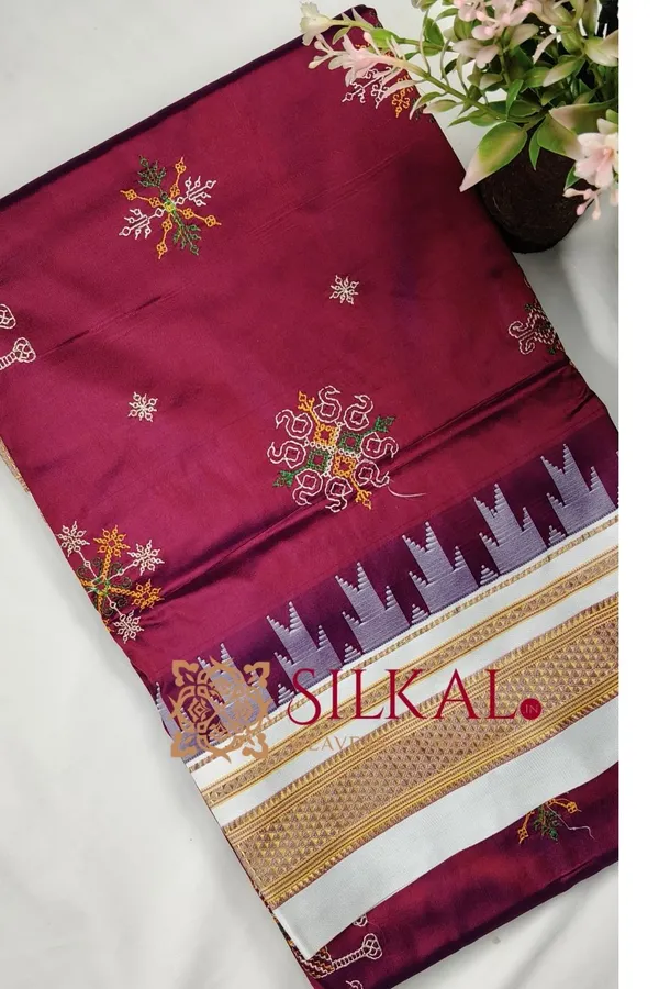 Ilkal_Pure_Silk_Kasuti_Saree_SKL03703