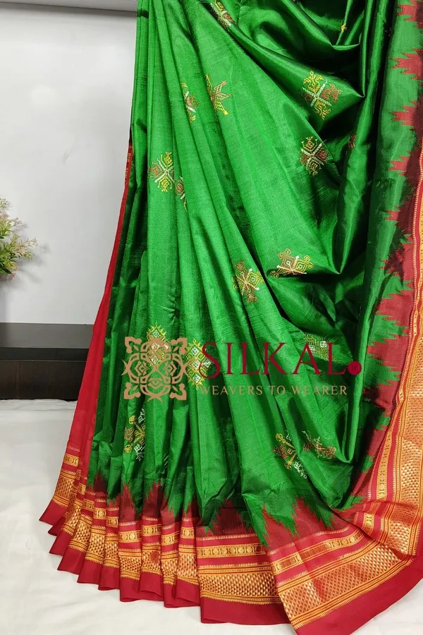 Ilkal_Pure_Silk_Kasuti_Saree_SKL03788