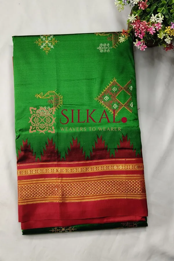 Ilkal_Pure_Silk_Kasuti_Saree_SKL03788