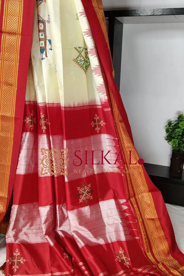 Ilkal_Pure_Silk_Kasuti_Saree_SKL03790
