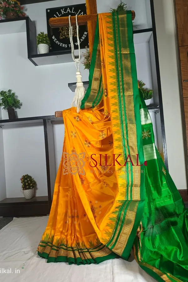 Ilkal_Pure_Silk_Kasuti_Saree_Code-_SKL1301