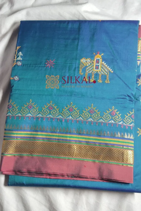 Ilkal_Semi_Silk_With_Kasuti_Saree_Code-_SKL1869