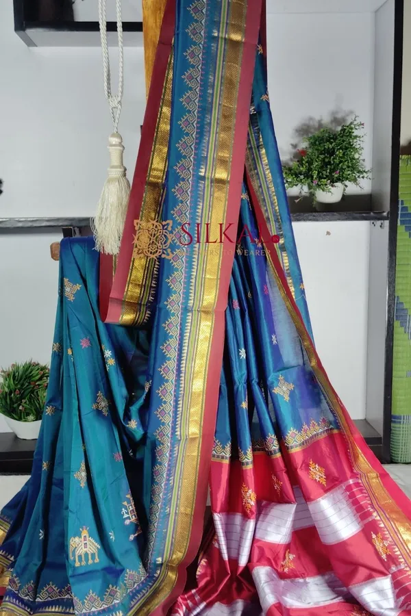 Ilkal_Semi_Silk_With_Kasuti_Saree_Code-_SKL1869