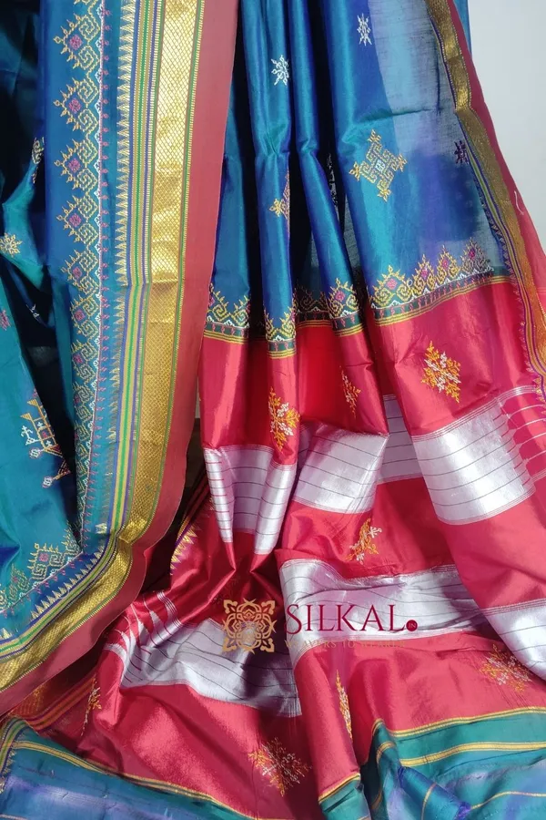 Ilkal_Semi_Silk_With_Kasuti_Saree_Code-_SKL1869