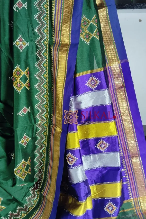 Ilkal_Semi_Silk_With_Kasuti_Saree_Saree_Code-_SKL1867