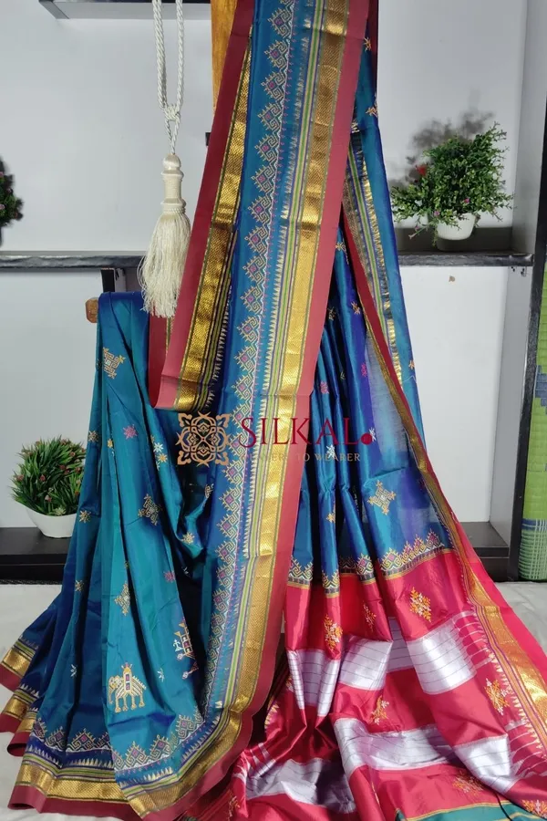 Ilkal_Semi_Silk_With_Kasuti_Saree_Code-_SKL1869