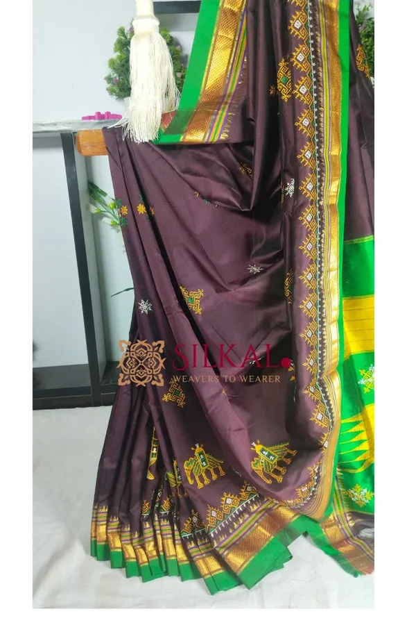 Ilkal_Semi_Silk_With_Kasuti_Saree_Saree_Code-_SKL1826