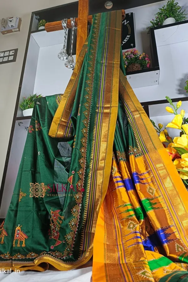 Ilkal_Semi_Silk_With_Kasuti_Saree_Saree_Code-_SKL1851