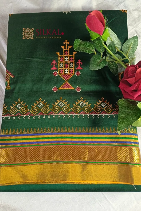 Ilkal_Semi_Silk_With_Kasuti_Saree_Saree_Code-_SKL1851