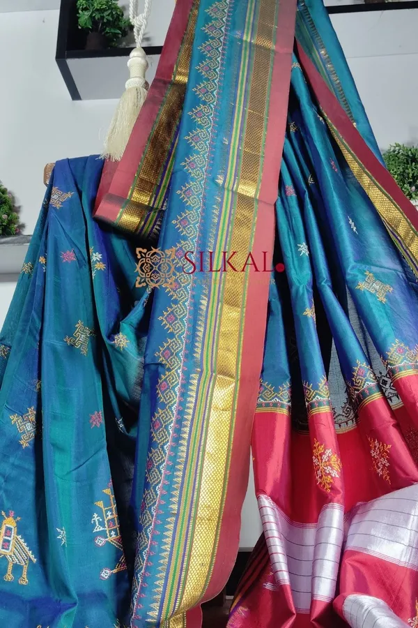 Ilkal_Semi_Silk_With_Kasuti_Saree_Code-_SKL1869