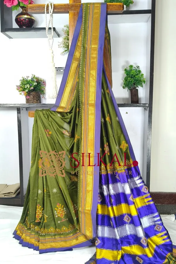 Ilkal_Semi_Silk_With_Kasuti_Saree_SKL03576