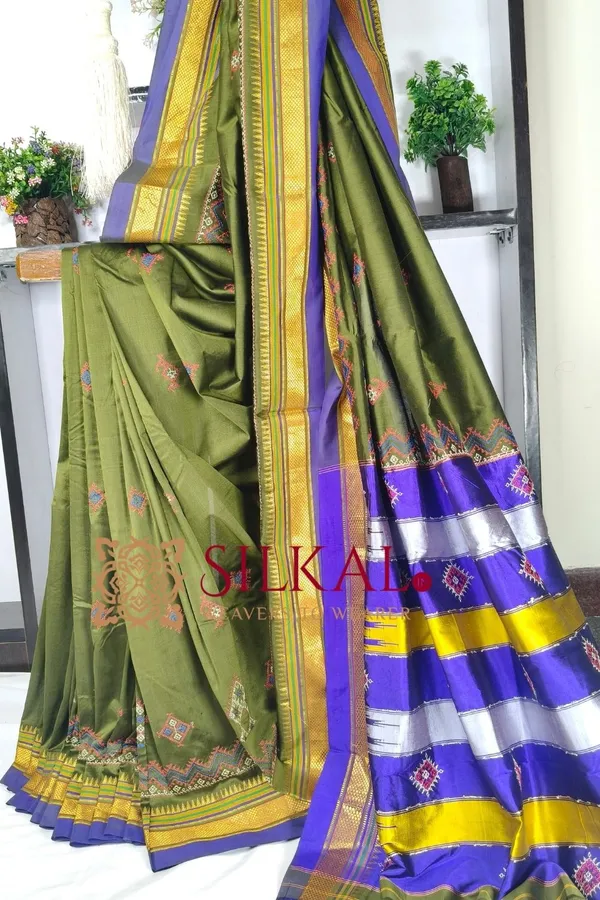 Ilkal_Semi_Silk_With_Kasuti_Saree_SKL03577