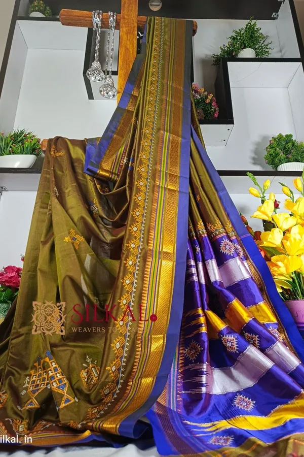 Ilkal_Semi_Silk_With_Kasuti_Saree_Saree_Code-_SKL1750
