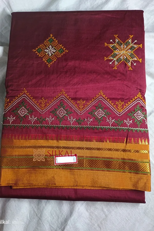 Ilkal_Semi_Silk_With_Kasuti_Saree_Code-_SKL1727