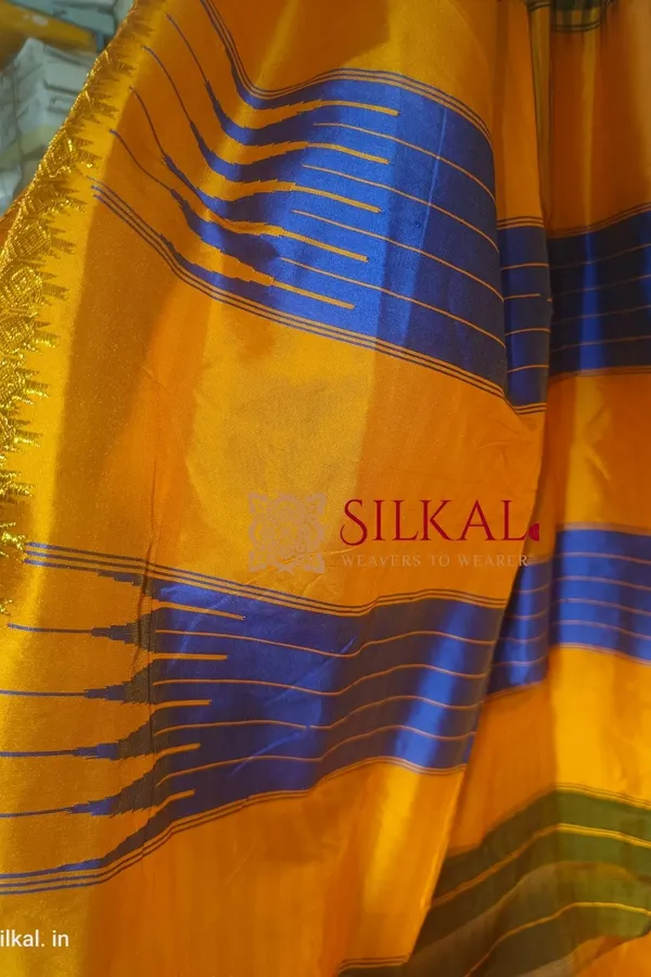 Ilkal_Small_Check_Cotton_Silk_Saree_Code-_SKL1769
