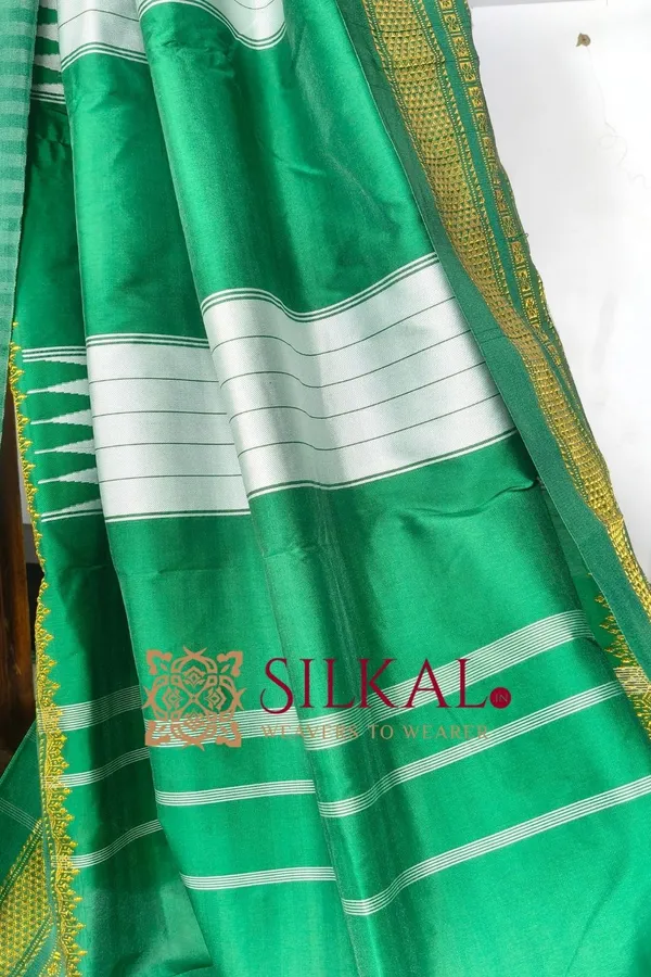 Ilkal_Small_Check_Cotton_Silk_Saree_Code-_SKL03573