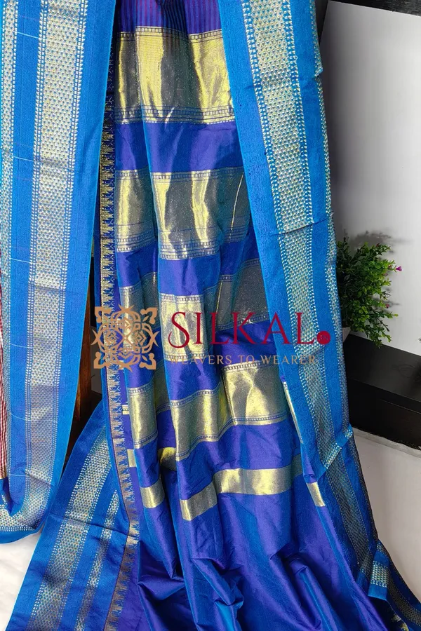 Ilkal_Small_Check_Cotton_Silk_Saree_SKL03993