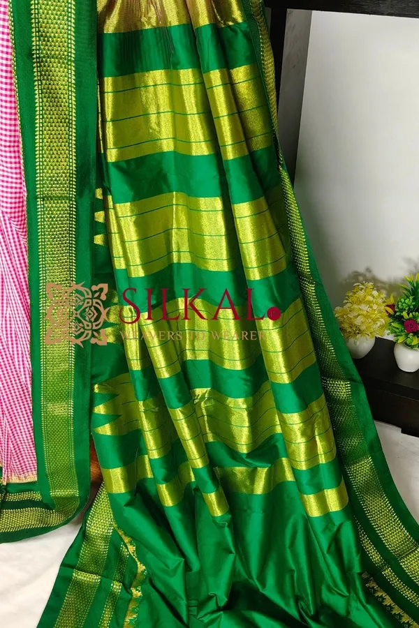 Ilkal_Small_Check_Cotton_Silk_Saree_SKL04040