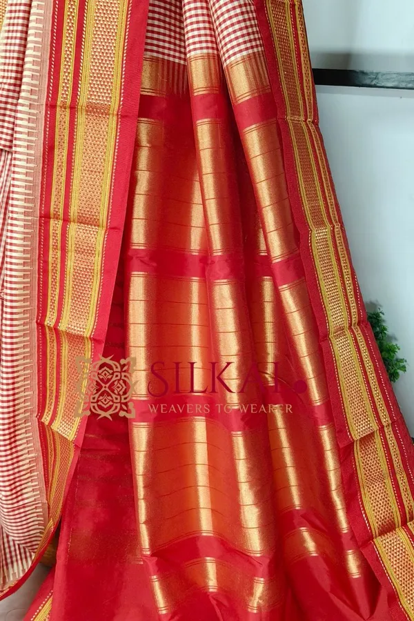 Ilkal_Soft_Silk_Checks_Saree_SKL03845