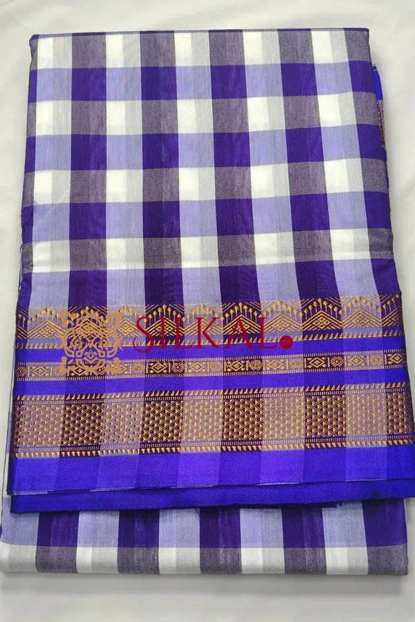 Ilkal_Special_Cotton_Silk_Big_Checks_Saree_SKL03574
