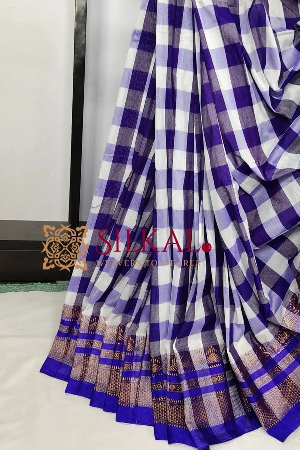 Ilkal_Special_Cotton_Silk_Big_Checks_Saree_SKL03574