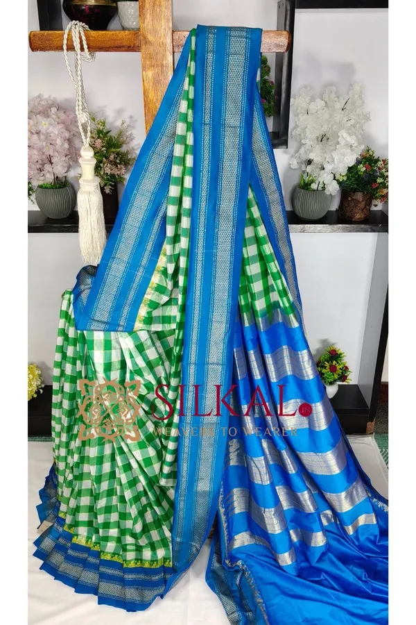 Ilkal_Special_Cotton_Silk_Big_Checks_Saree_SKL04041