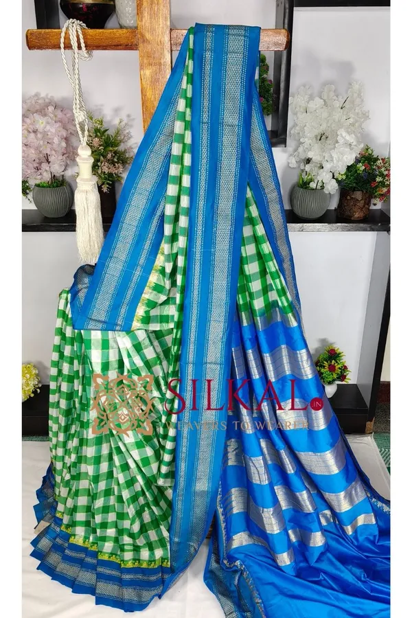Ilkal_Special_Cotton_Silk_Big_Checks_Saree_SKL04041