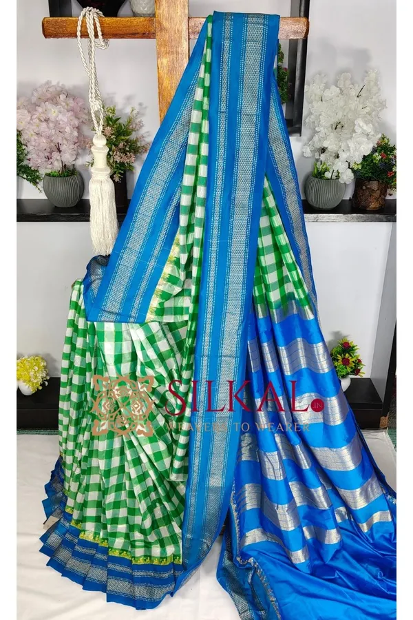 Ilkal_Special_Cotton_Silk_Big_Checks_Saree_SKL04041