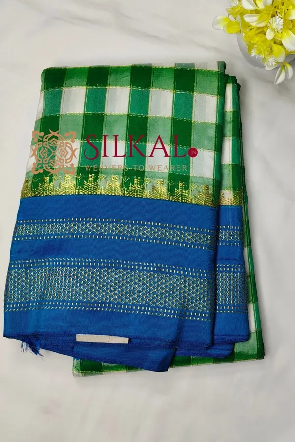Ilkal_Special_Cotton_Silk_Big_Checks_Saree_SKL04041