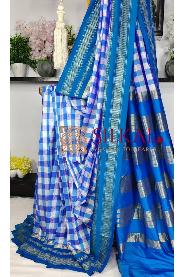 Ilkal_Special_Cotton_Silk_Big_Checks_Saree_SKL04042