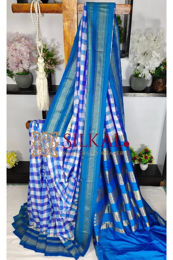 Ilkal_Special_Cotton_Silk_Big_Checks_Saree_SKL04042