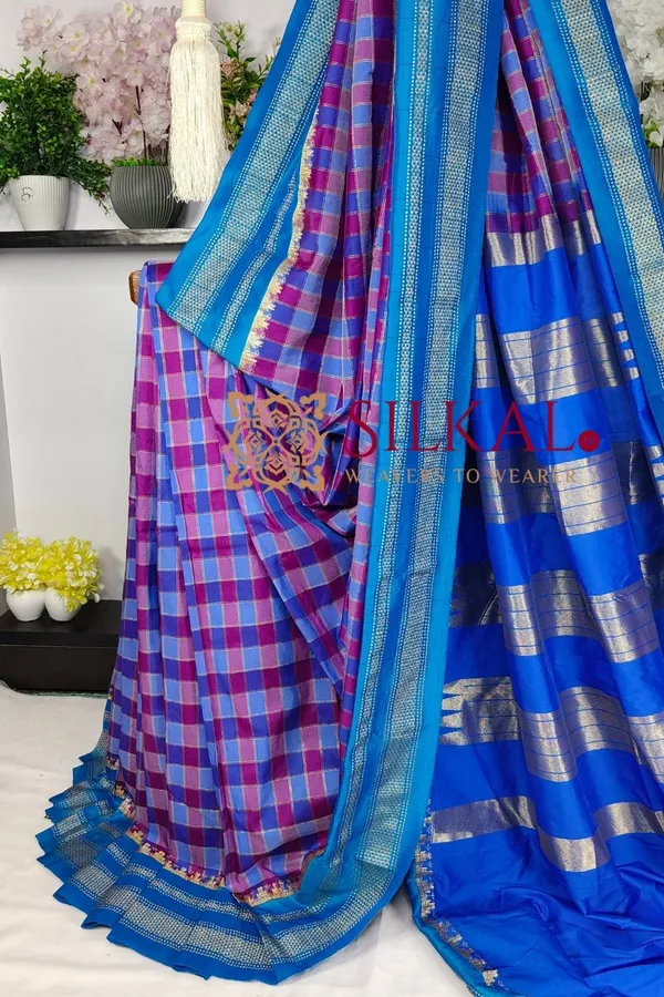 Ilkal_Special_Cotton_Silk_Big_Checks_Saree_SKL04043