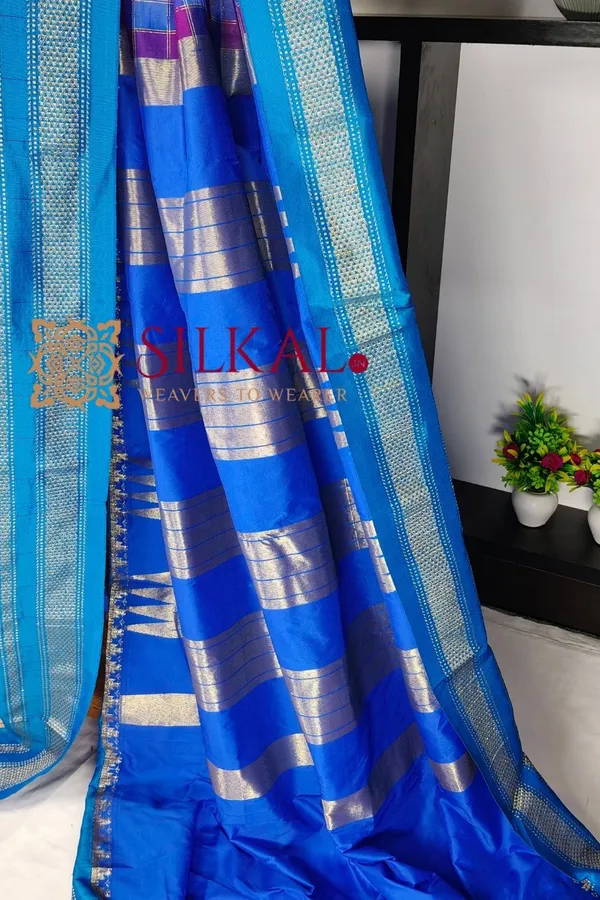 Ilkal_Special_Cotton_Silk_Big_Checks_Saree_SKL04043
