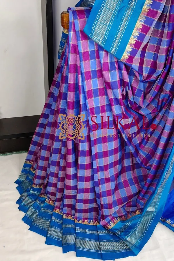 Ilkal_Special_Cotton_Silk_Big_Checks_Saree_SKL04043