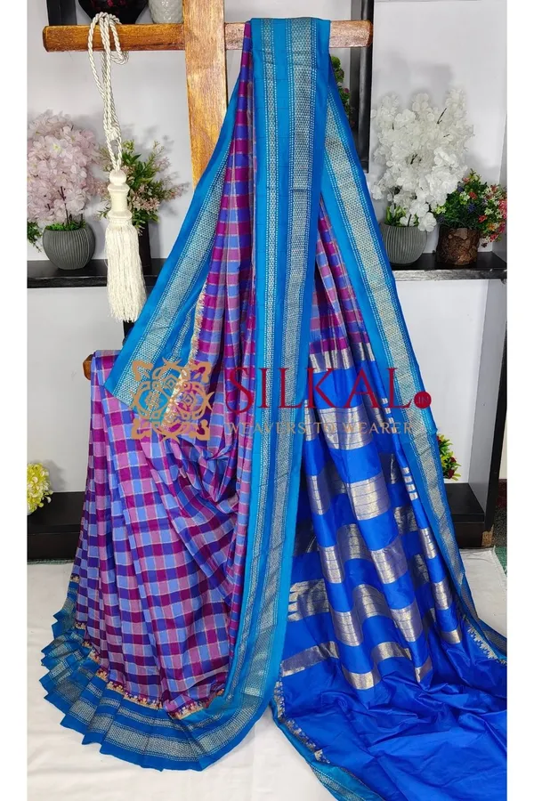 Ilkal_Special_Cotton_Silk_Big_Checks_Saree_SKL04043