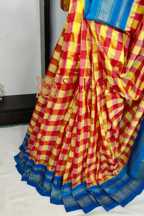 Ilkal_Special_Cotton_Silk_Big_Checks_Saree_SKL04044