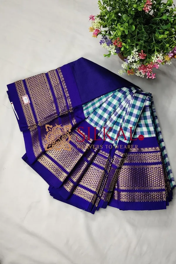 Ilkal_Strip_Pure_Silk_Saree_SKL03732